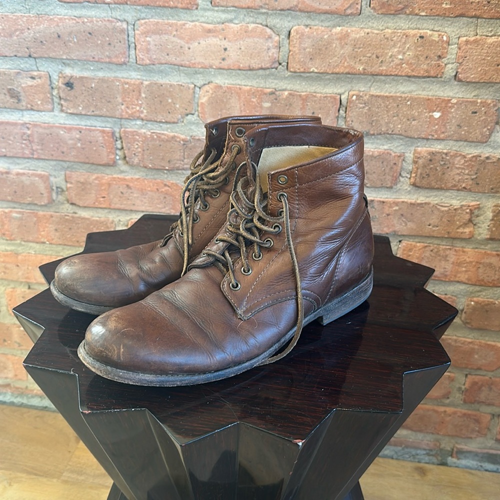 Frye Tyler Plain Toe Boot, Cognac